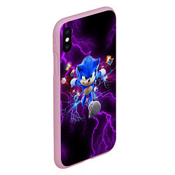 Чехол iPhone XS Max матовый SONIC, цвет: 3D-розовый — фото 2