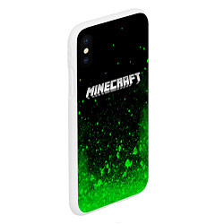 Чехол iPhone XS Max матовый MINECRAFT, цвет: 3D-белый — фото 2