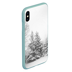 Чехол iPhone XS Max матовый Winter Storm, цвет: 3D-мятный — фото 2