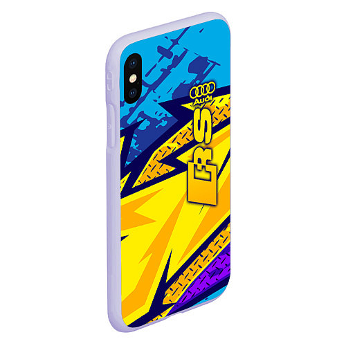 Чехол iPhone XS Max матовый Audi RS / 3D-Светло-сиреневый – фото 2