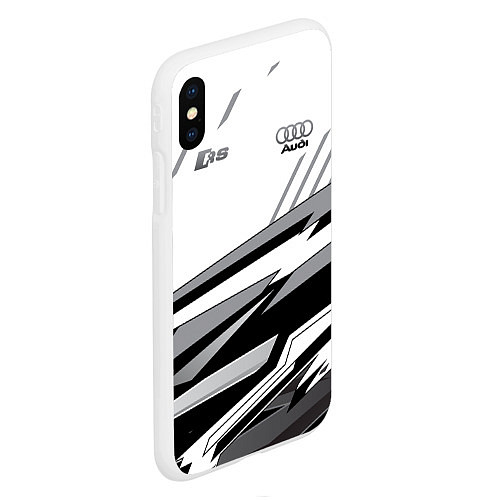 Чехол iPhone XS Max матовый Audi RS / 3D-Белый – фото 2