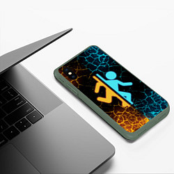 Чехол iPhone XS Max матовый PORTAL, цвет: 3D-темно-зеленый — фото 2