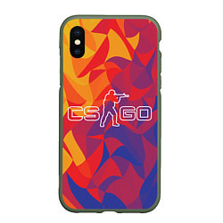 Чехол iPhone XS Max матовый CS:GO, цвет: 3D-темно-зеленый