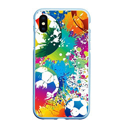 Чехол iPhone XS Max матовый Football Paints