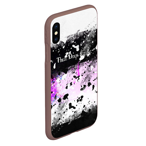 Чехол iPhone XS Max матовый THREE DAYS GRACE / 3D-Коричневый – фото 2