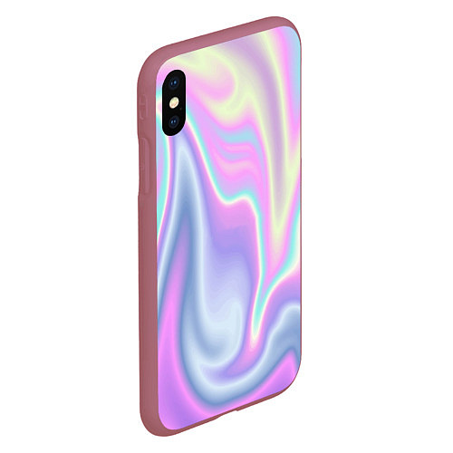 Чехол iPhone XS Max матовый Vaporwave / 3D-Малиновый – фото 2