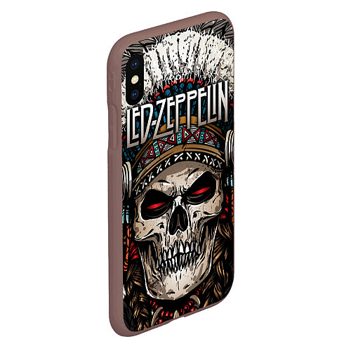 Чехол iPhone XS Max матовый Led Zeppelin / 3D-Коричневый – фото 2