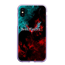 Чехол iPhone XS Max матовый DEVIL MAY CRY, цвет: 3D-светло-сиреневый