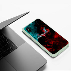 Чехол iPhone XS Max матовый DEVIL MAY CRY, цвет: 3D-салатовый — фото 2