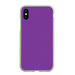 Чехол iPhone XS Max матовый Фиолетовая волна