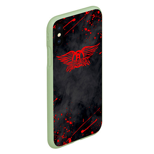 Чехол iPhone XS Max матовый AEROSMITH / 3D-Салатовый – фото 2