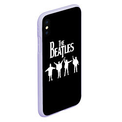 Чехол iPhone XS Max матовый Beatles, цвет: 3D-светло-сиреневый — фото 2