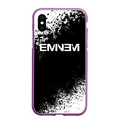 Чехол iPhone XS Max матовый EMINEM, цвет: 3D-фиолетовый