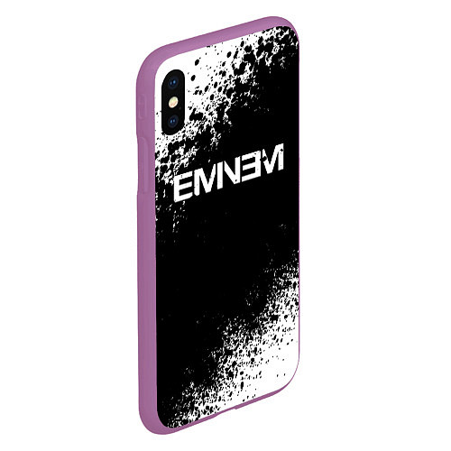 Чехол iPhone XS Max матовый EMINEM / 3D-Фиолетовый – фото 2