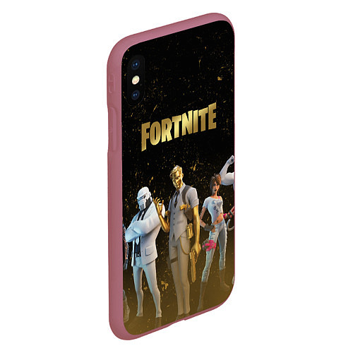 Чехол iPhone XS Max матовый FORTNITE 2 СЕЗОН ГЛАВА 2 / 3D-Малиновый – фото 2