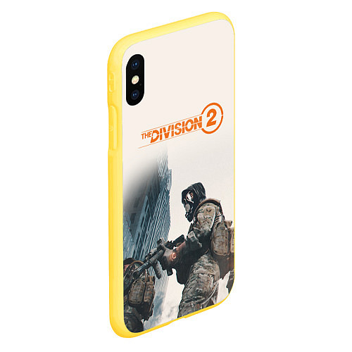 Чехол iPhone XS Max матовый The Division 2 Military / 3D-Желтый – фото 2