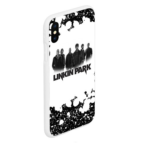 Чехол iPhone XS Max матовый LINKIN PARKспина / 3D-Белый – фото 2