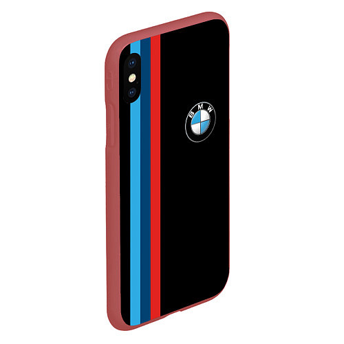 Чехол iPhone XS Max матовый BMW / 3D-Красный – фото 2