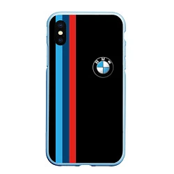 Чехол iPhone XS Max матовый BMW, цвет: 3D-голубой