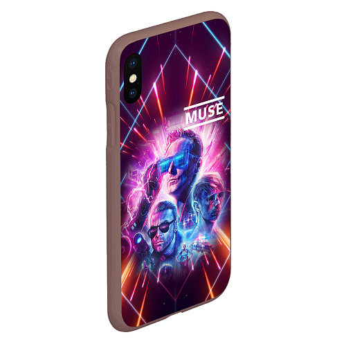 Чехол iPhone XS Max матовый Muse / 3D-Коричневый – фото 2