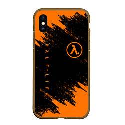 Чехол iPhone XS Max матовый HALF-LIFE, цвет: 3D-коричневый