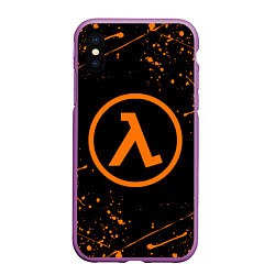 Чехол iPhone XS Max матовый HALF-LIFE, цвет: 3D-фиолетовый