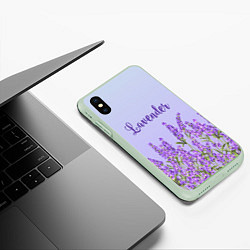 Чехол iPhone XS Max матовый Lavander, цвет: 3D-салатовый — фото 2