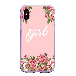 Чехол iPhone XS Max матовый Girl, цвет: 3D-светло-сиреневый