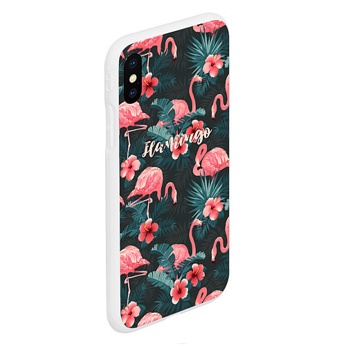 Чехол iPhone XS Max матовый Flamingo / 3D-Белый – фото 2