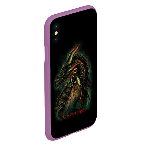 Чехол iPhone XS Max матовый THE ELDER SCROLLS / 3D-Фиолетовый – фото 2