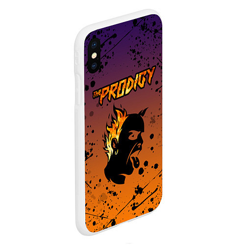 Чехол iPhone XS Max матовый THE PRODIGY / 3D-Белый – фото 2