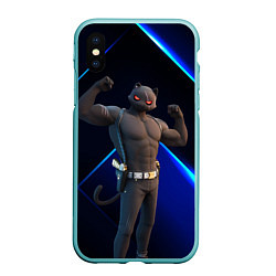 Чехол iPhone XS Max матовый Fortnite Meowscles Shadow