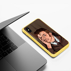 Чехол iPhone XS Max матовый 10TH DOCTOR WHO, цвет: 3D-желтый — фото 2