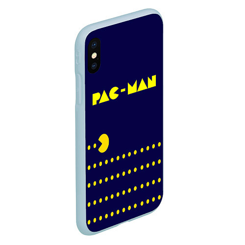 Чехол iPhone XS Max матовый PAC-MAN / 3D-Голубой – фото 2