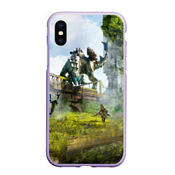 Чехол iPhone XS Max матовый HORIZON ZERO DAWN 2020, цвет: 3D-светло-сиреневый