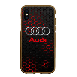 Чехол iPhone XS Max матовый AUDI, цвет: 3D-коричневый