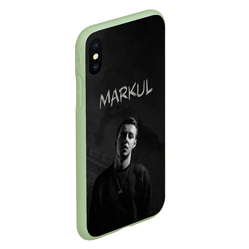 Чехол iPhone XS Max матовый MARKUL / 3D-Салатовый – фото 2