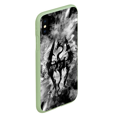 Чехол iPhone XS Max матовый THE ELDER SCROLLS / 3D-Салатовый – фото 2