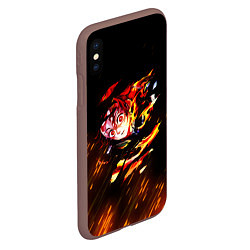 Чехол iPhone XS Max матовый KIMETSU NO YAIBA, цвет: 3D-коричневый — фото 2