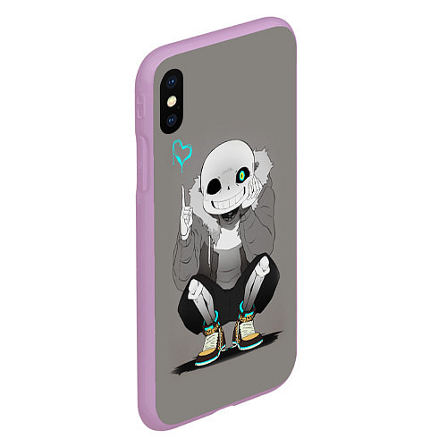 Чехол iPhone XS Max матовый UNDERTALE / 3D-Сиреневый – фото 2