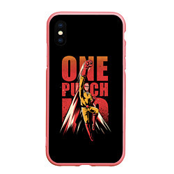 Чехол iPhone XS Max матовый ONE-PUNCH MAN, цвет: 3D-баблгам