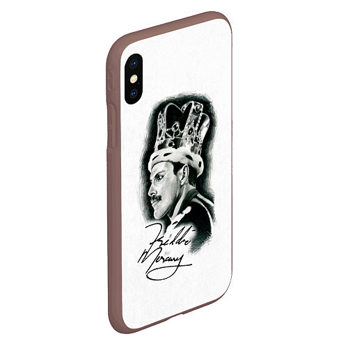 Чехол iPhone XS Max матовый Queen / 3D-Коричневый – фото 2