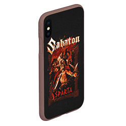 Чехол iPhone XS Max матовый Sabaton - Sparta, цвет: 3D-коричневый — фото 2