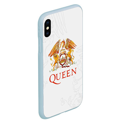 Чехол iPhone XS Max матовый Queen / 3D-Голубой – фото 2