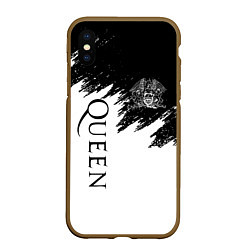 Чехол iPhone XS Max матовый QUEEN, цвет: 3D-коричневый