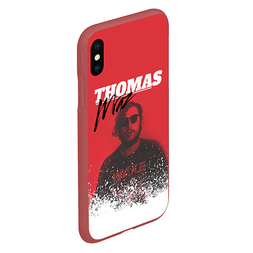 Чехол iPhone XS Max матовый Thomas Mraz / 3D-Красный – фото 2