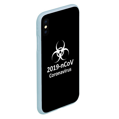 Чехол iPhone XS Max матовый NCoV-2019: Coronavirus / 3D-Голубой – фото 2