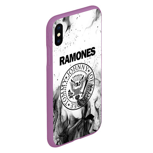 Чехол iPhone XS Max матовый RAMONES / 3D-Фиолетовый – фото 2