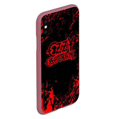 Чехол iPhone XS Max матовый Ozzy Osbourne / 3D-Малиновый – фото 2