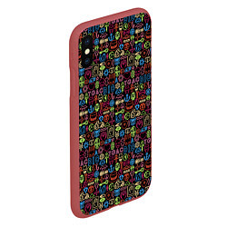 Чехол iPhone XS Max матовый JoJo Bizarre Adventure, цвет: 3D-красный — фото 2
